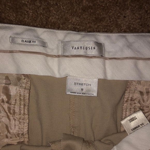 Van Heusen cropped pants stretch womans size 18 khaki​ - Picture 4 of 5